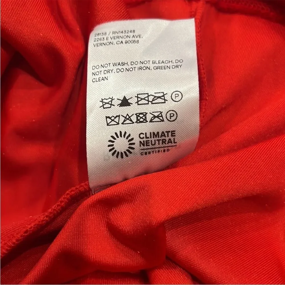 New Reformation‎ Merel Velvet Midi Dress Red Scoop Back Adjustable Strap Sz XS